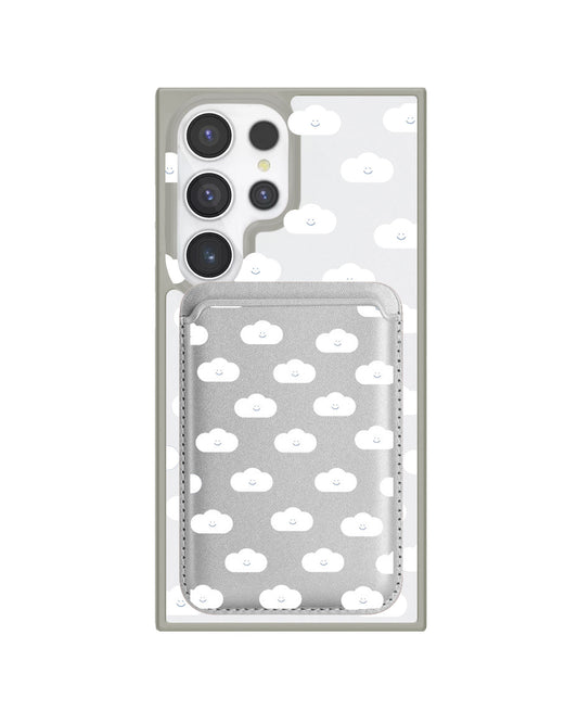 Android Magnetic Wallet Case - White Cloud