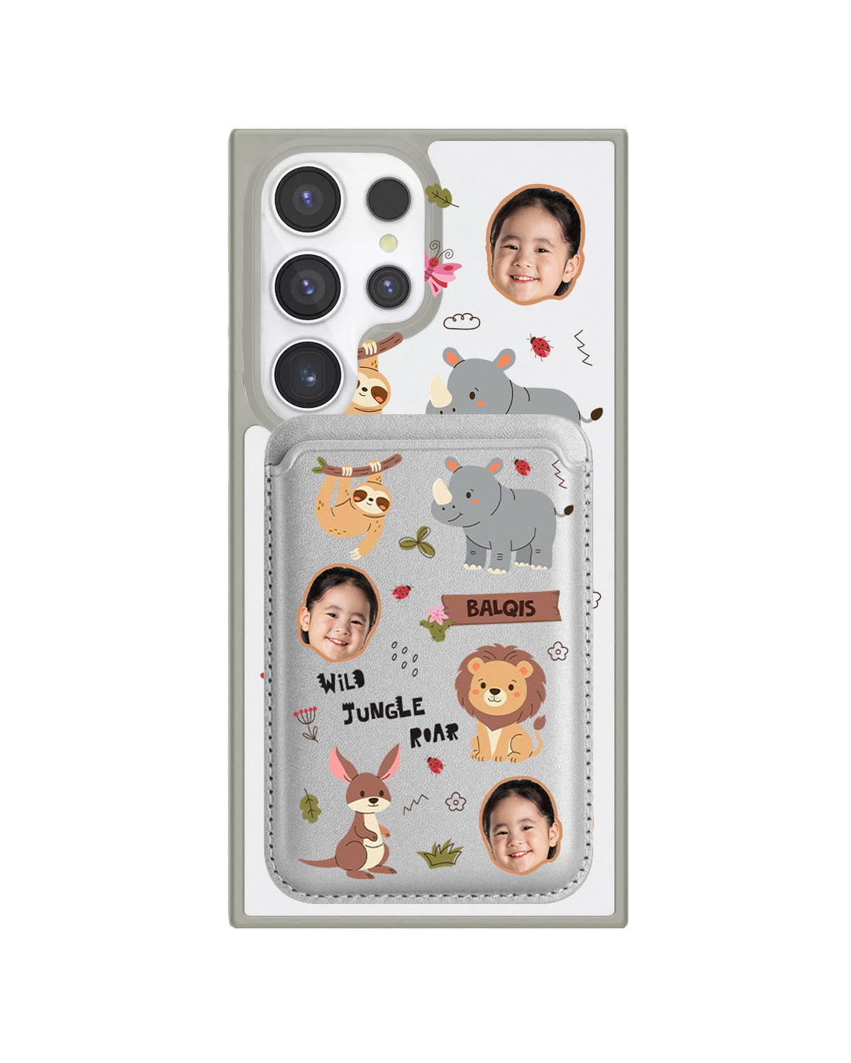 Android Magnetic Wallet Case - Face Grid Safari 3.0