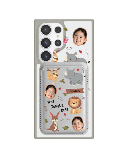 Android Magnetic Wallet Case - Face Grid Safari 3.0