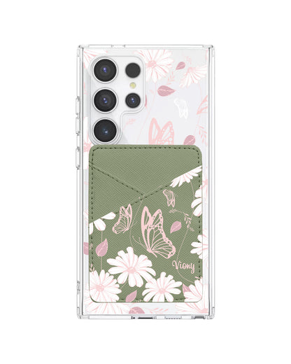 Android Phone Wallet Case - Butterfly & Daisy