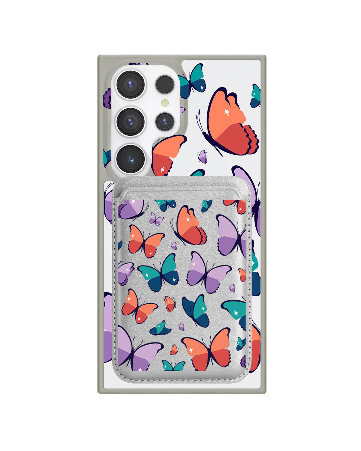 Android Magnetic Wallet Case - Butterfly