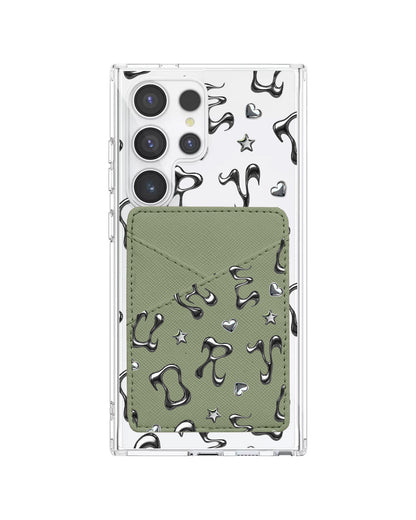 Android Phone Wallet Case - Chrome Monogram 2.0