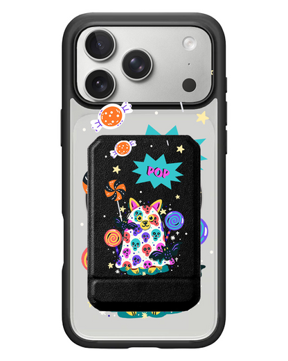 iPhone Magnetic Multifold Wallet - Puppy Monster