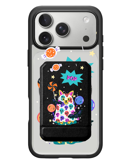 iPhone Magnetic Multifold Wallet - Puppy Monster