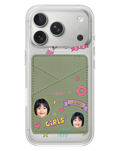 iPhone Phone Wallet Case - Face Grid Comic