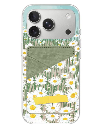 iPhone Phone Wallet Case - Oil Painting Daisy