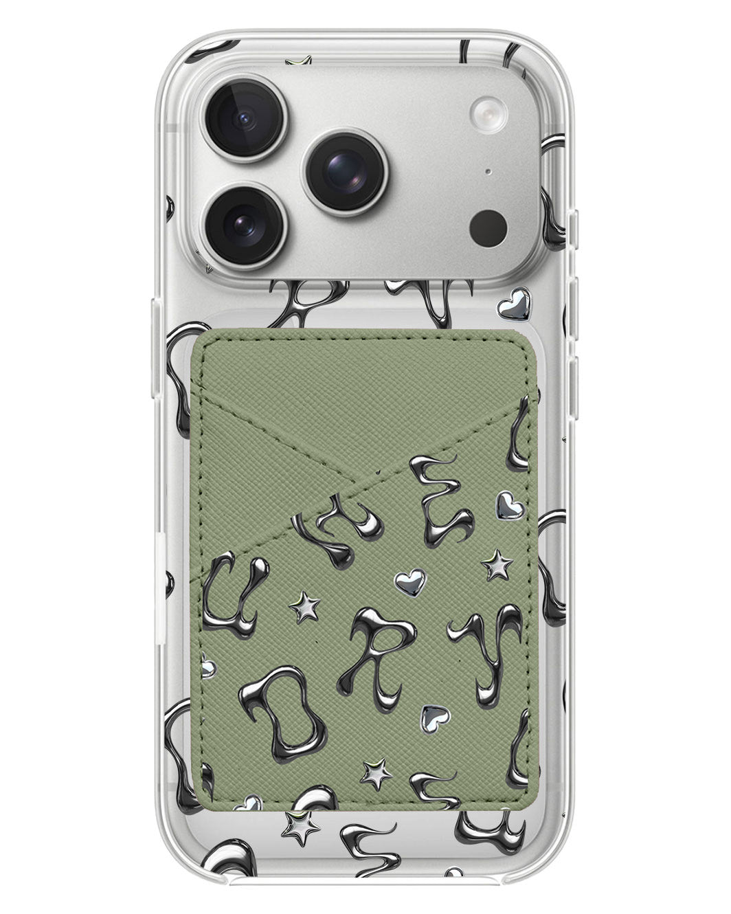 iPhone Phone Wallet Case - Chrome Monogram 2.0