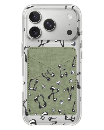 iPhone Phone Wallet Case - Chrome Monogram 2.0