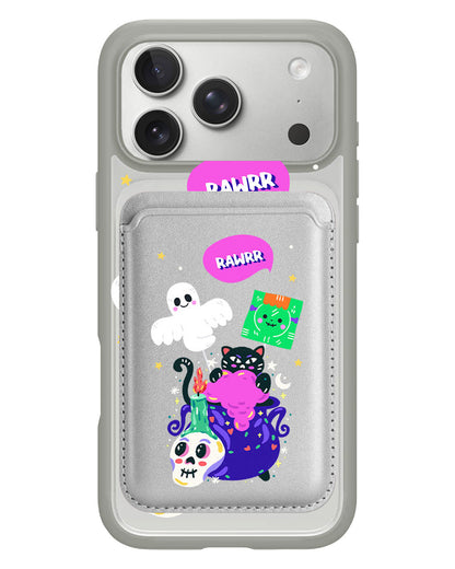 iPhone Magnetic Wallet Case - Cat Monster