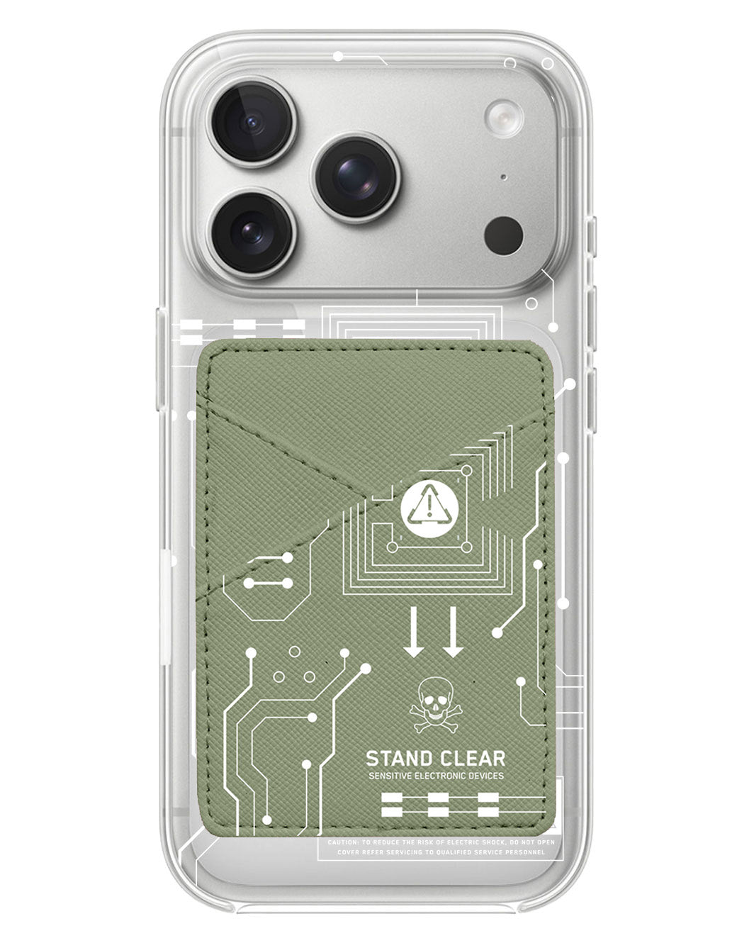 iPhone Phone Wallet Case - Circuit White