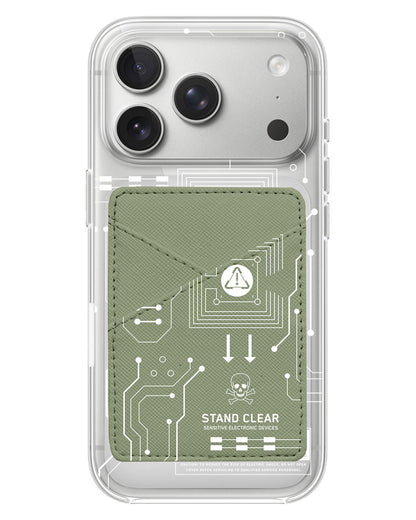 iPhone Phone Wallet Case - Circuit White