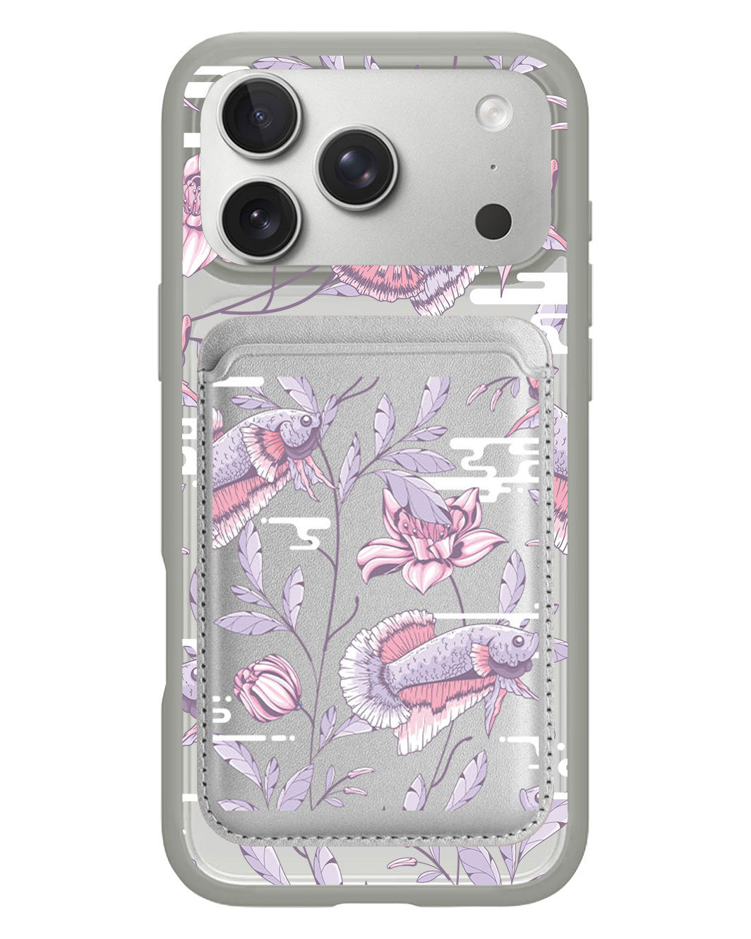 iPhone Magnetic Wallet Case - Fish & Floral 1.0