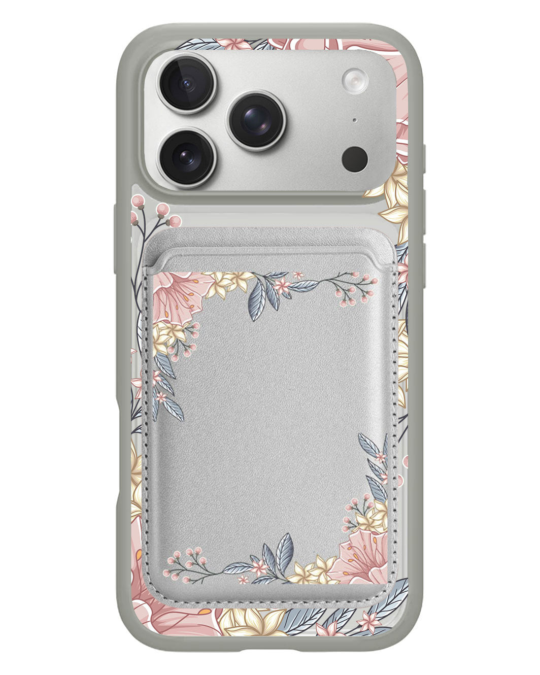iPhone Magnetic Wallet Case - Pink Florals