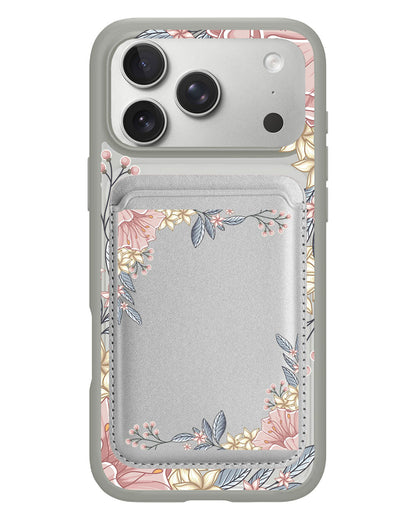 iPhone Magnetic Wallet Case - Pink Florals