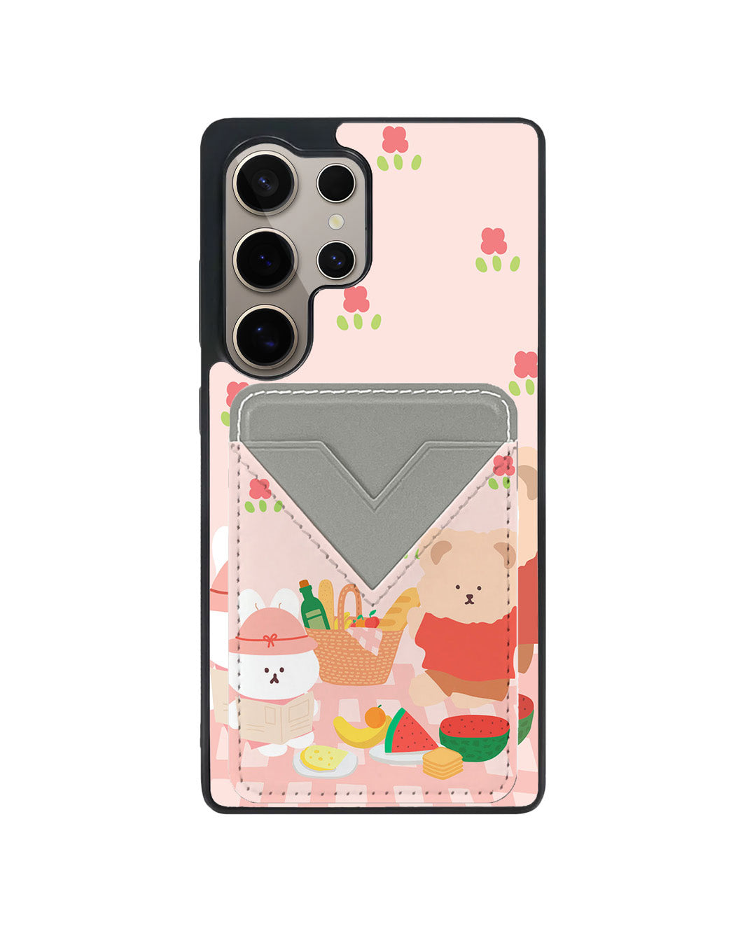 Android Avant Wallet Case - Picnic Bear Pink