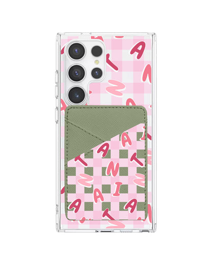 Android Phone Wallet Case - Checkered Monogram 1.0