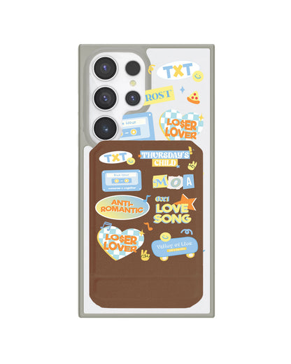 Android Magnetic Multifold Wallet - TXT Sticker