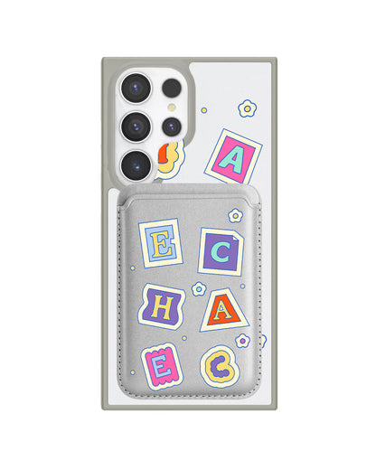 Android Magnetic Wallet Case - Adorable monogram 3.0