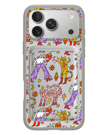 iPhone Magnetic Wallet Case - Meow