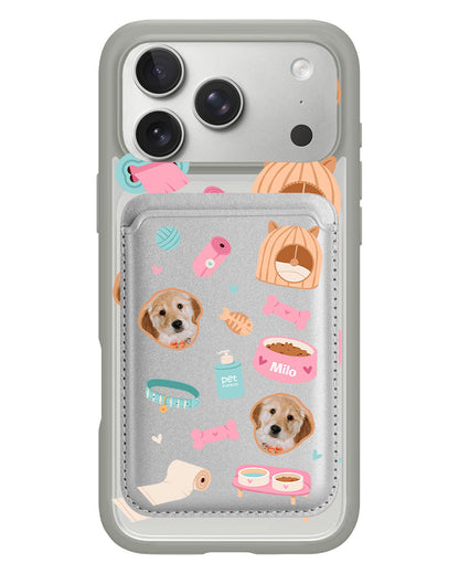 iPhone Magnetic Wallet Case - Pet Grid Puppy Life