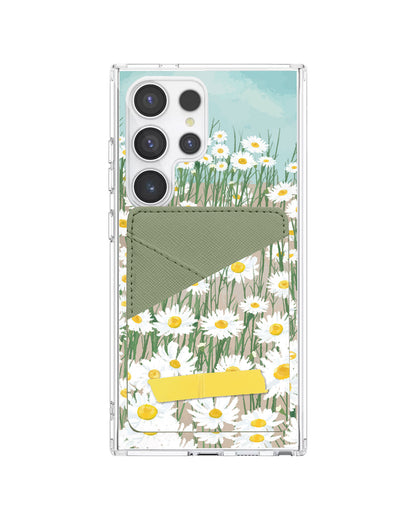 Android Phone Wallet Case - Oil Painting Daisy