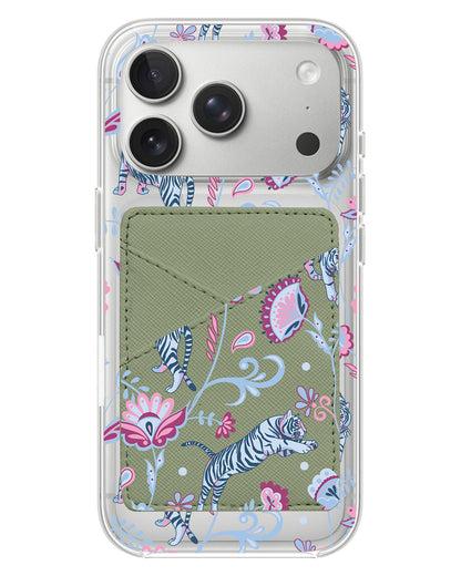 iPhone Phone Wallet Case - Tiger & Floral 3.0