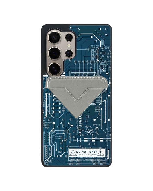 Android Avant Wallet Case - Circuit Blue