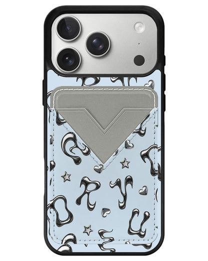 iPhone Avant Wallet Case - Chrome Monogram 2.0