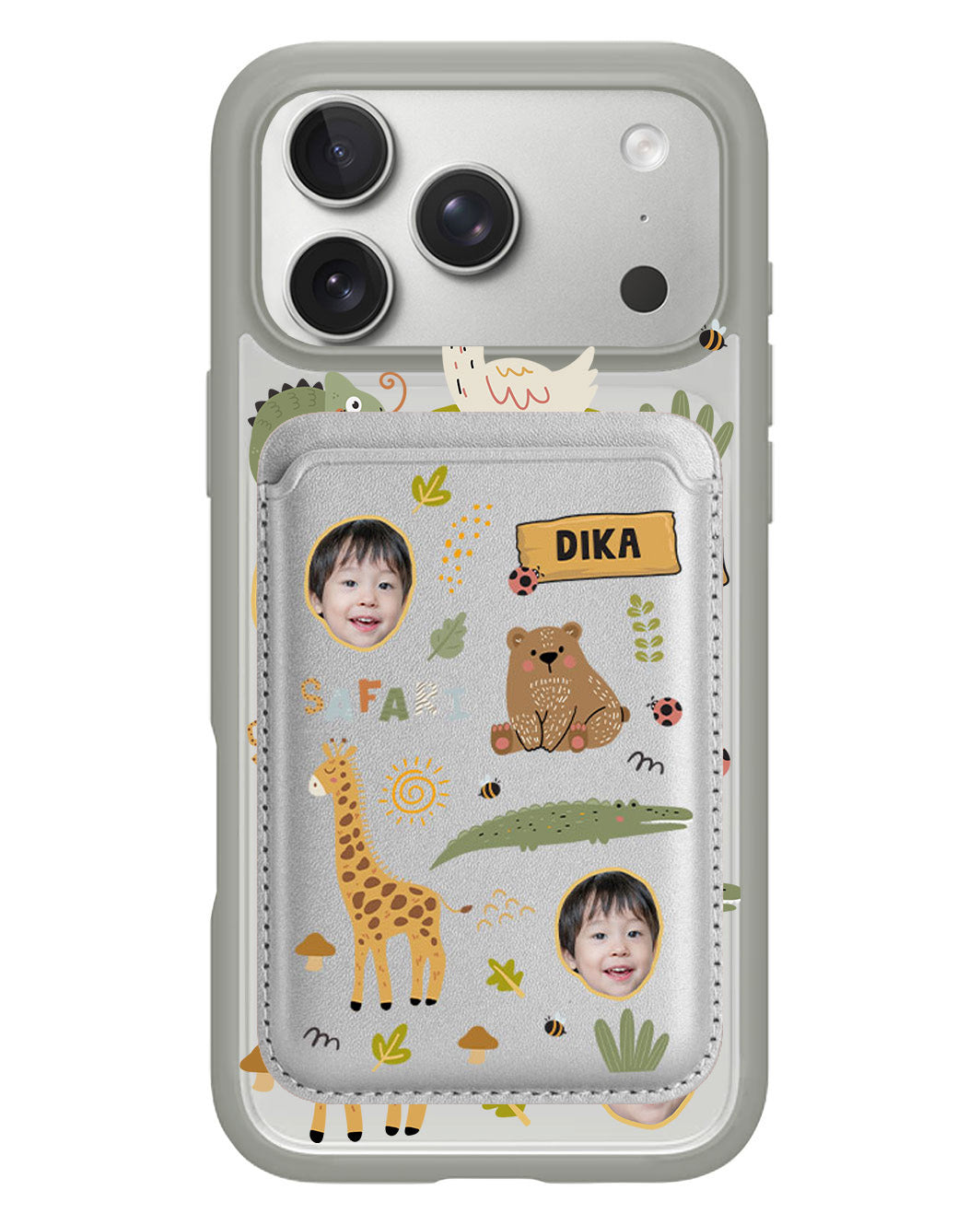 iPhone Magnetic Wallet Case - Face Grid Safari
