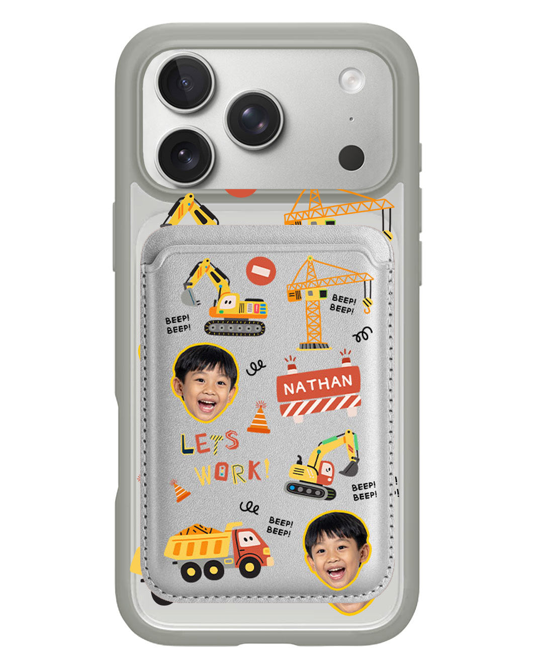 iPhone Magnetic Wallet Case - Face Grid Construction