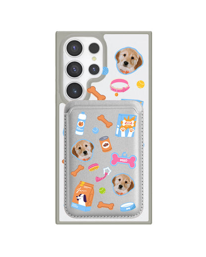 Android Magnetic Wallet Case - Pet Grid Puppy Sweet Treats