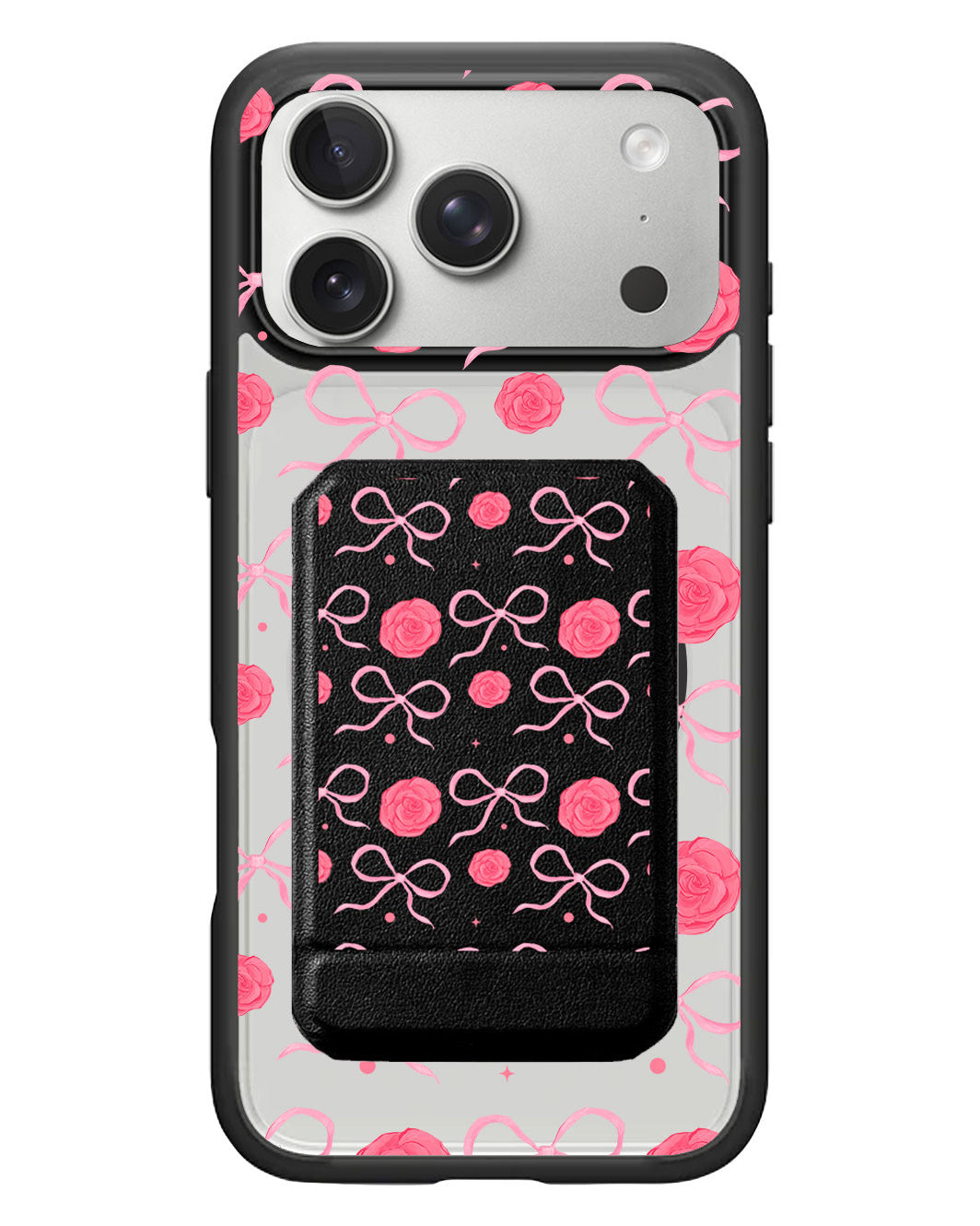 iPhone Magnetic Multifold Wallet - Coquette Rose