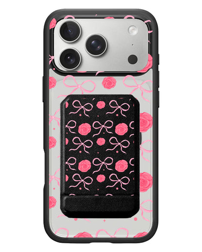 iPhone Magnetic Multifold Wallet - Coquette Rose