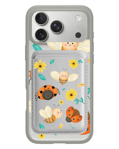 iPhone Magnetic Wallet Case - Lady Bug & Bee