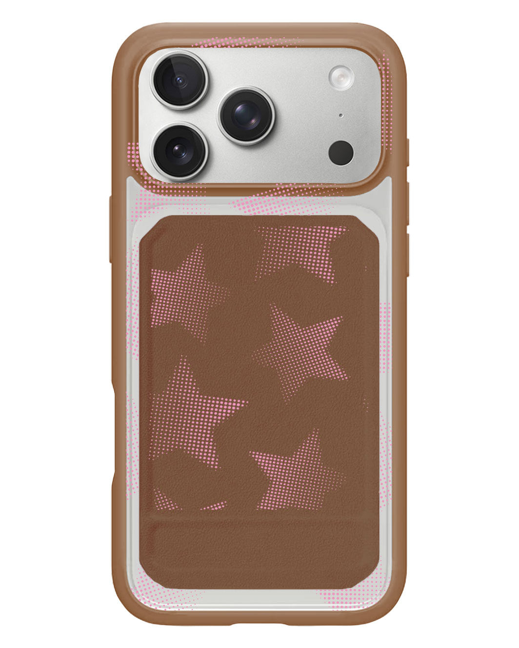iPhone Magnetic Multifold Wallet - Pink Star