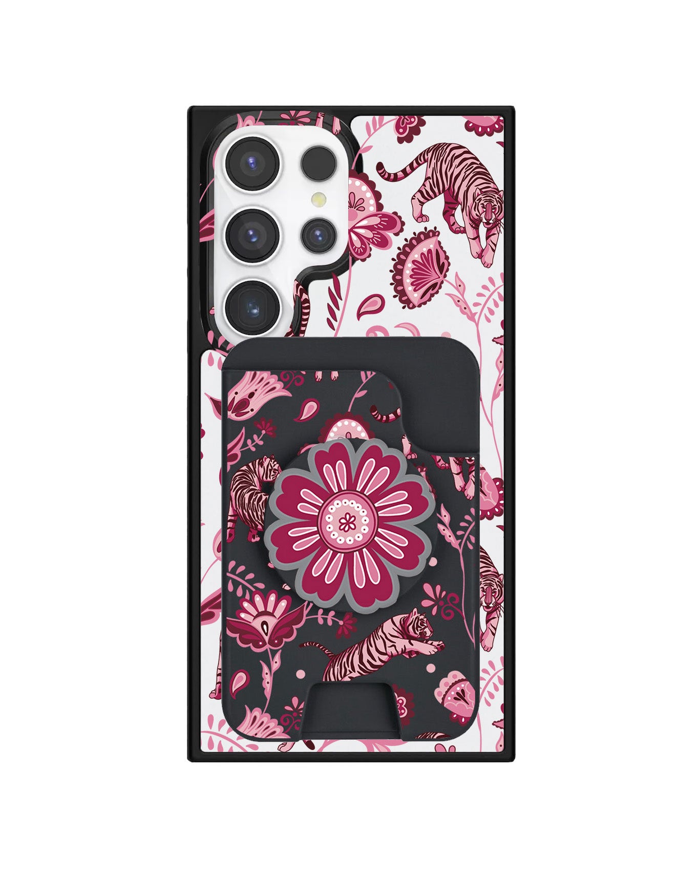 Android Magpop Wallet - Tiger & Floral 2.0