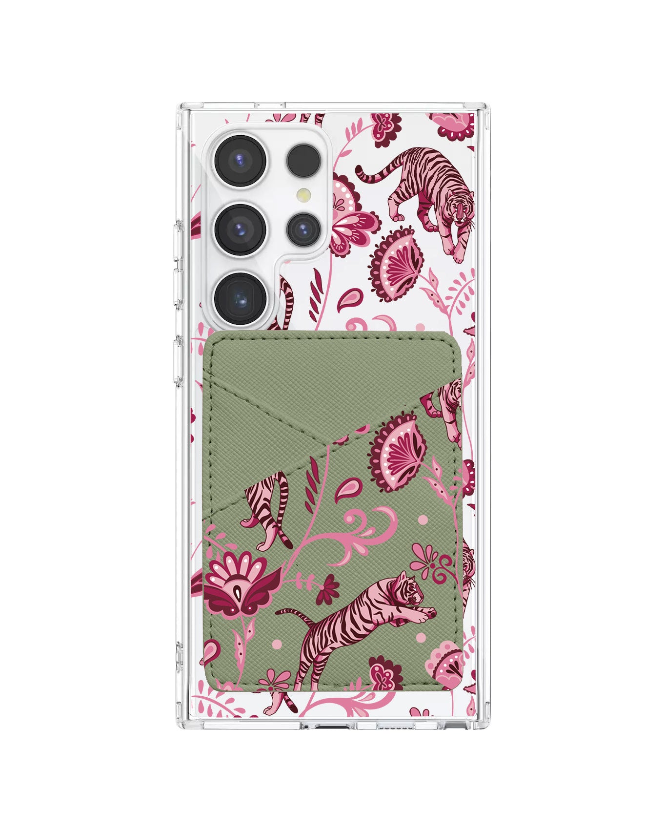 Android Phone Wallet Case - Tiger & Floral 2.0