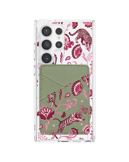 Android Phone Wallet Case - Tiger & Floral 2.0