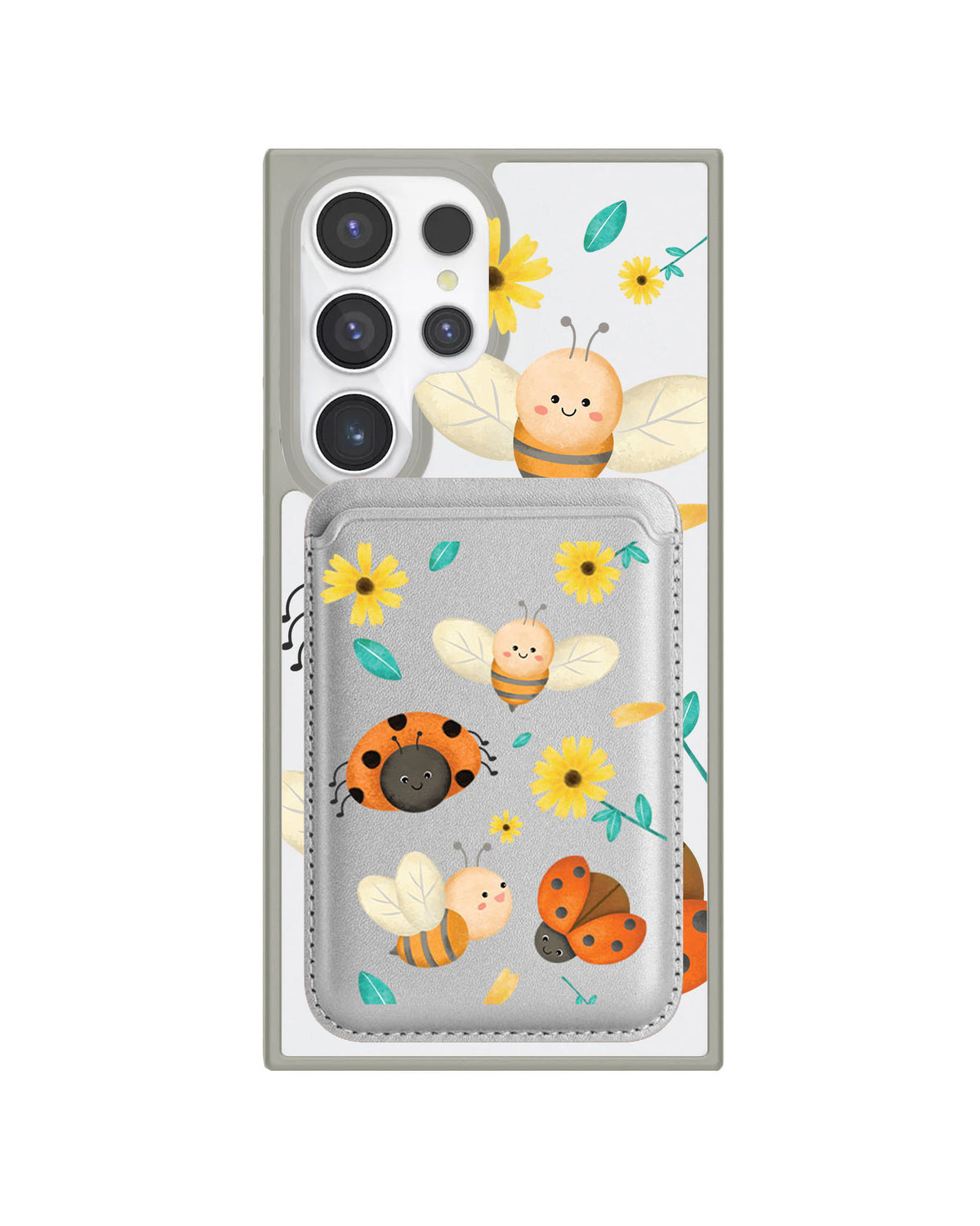 Android Magnetic Wallet Case - Lady Bug & Bee