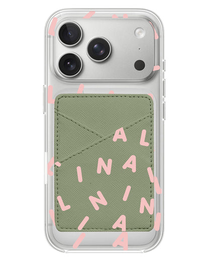 iPhone Phone Wallet Case - Monogram 2.0 Pink