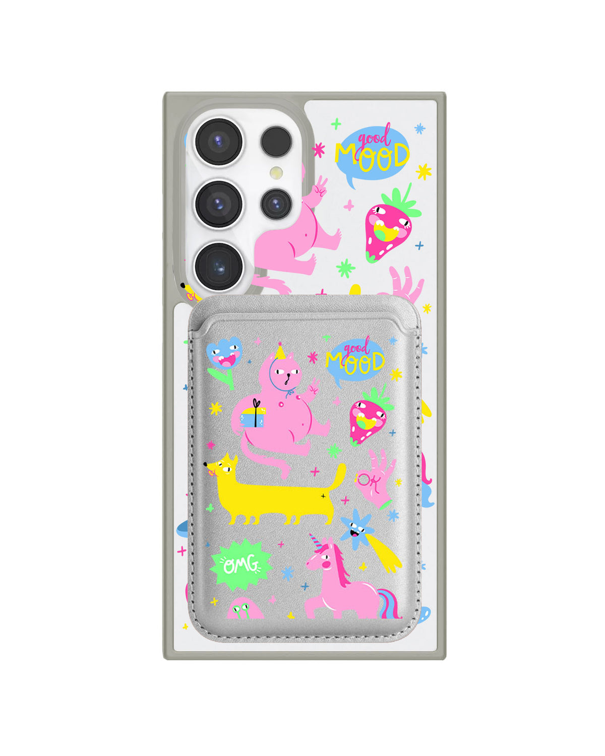 Android Magnetic Wallet Case - Monster Say Good Mood