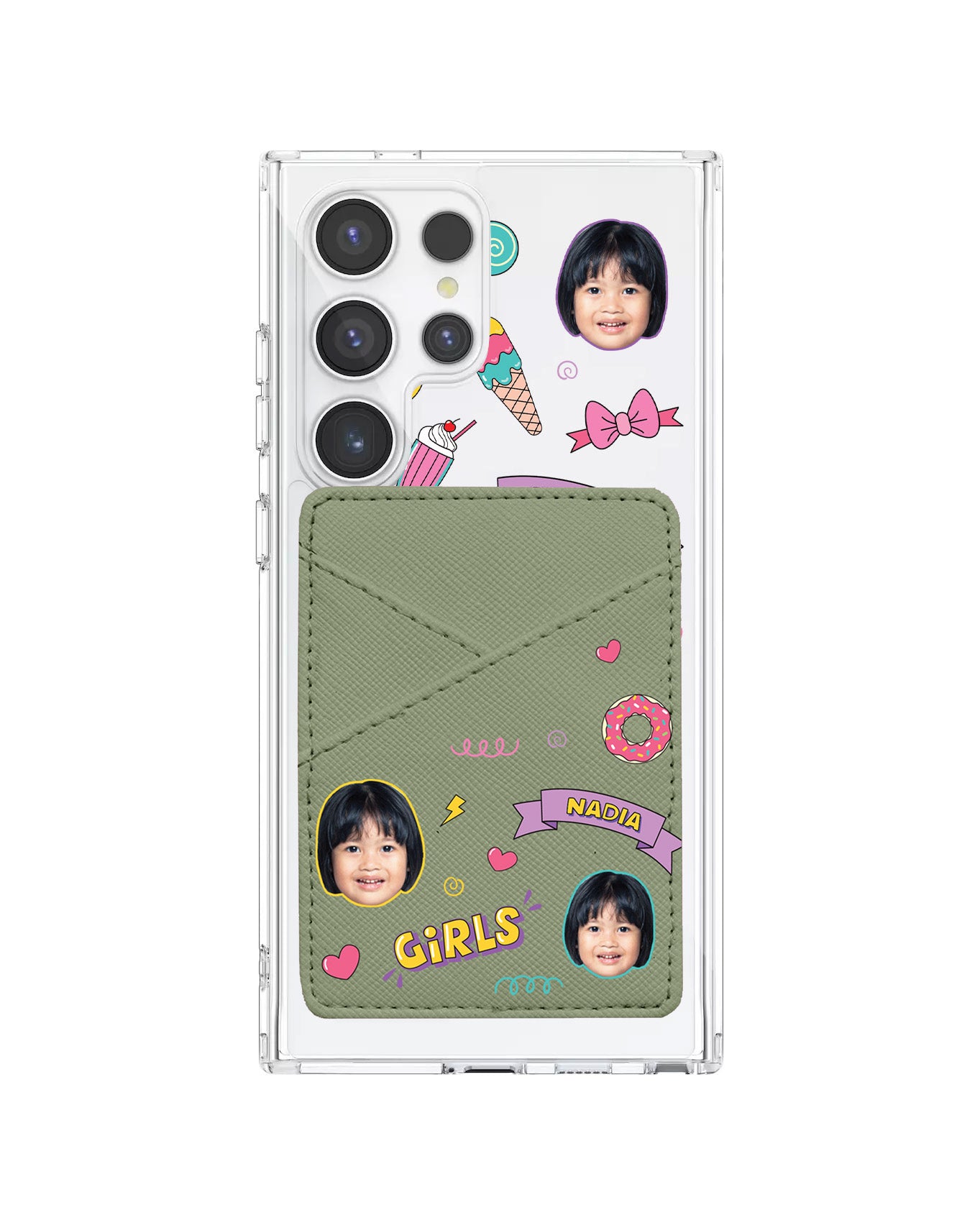 Android Phone Wallet Case - Face Grid Comic