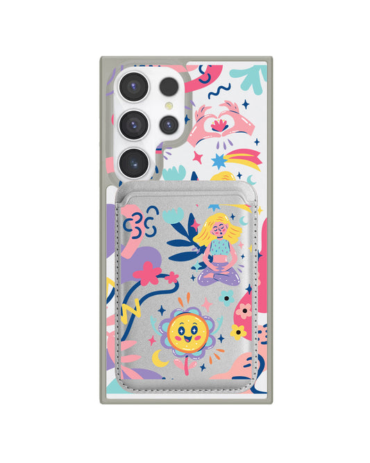Android Magnetic Wallet Case - Heather