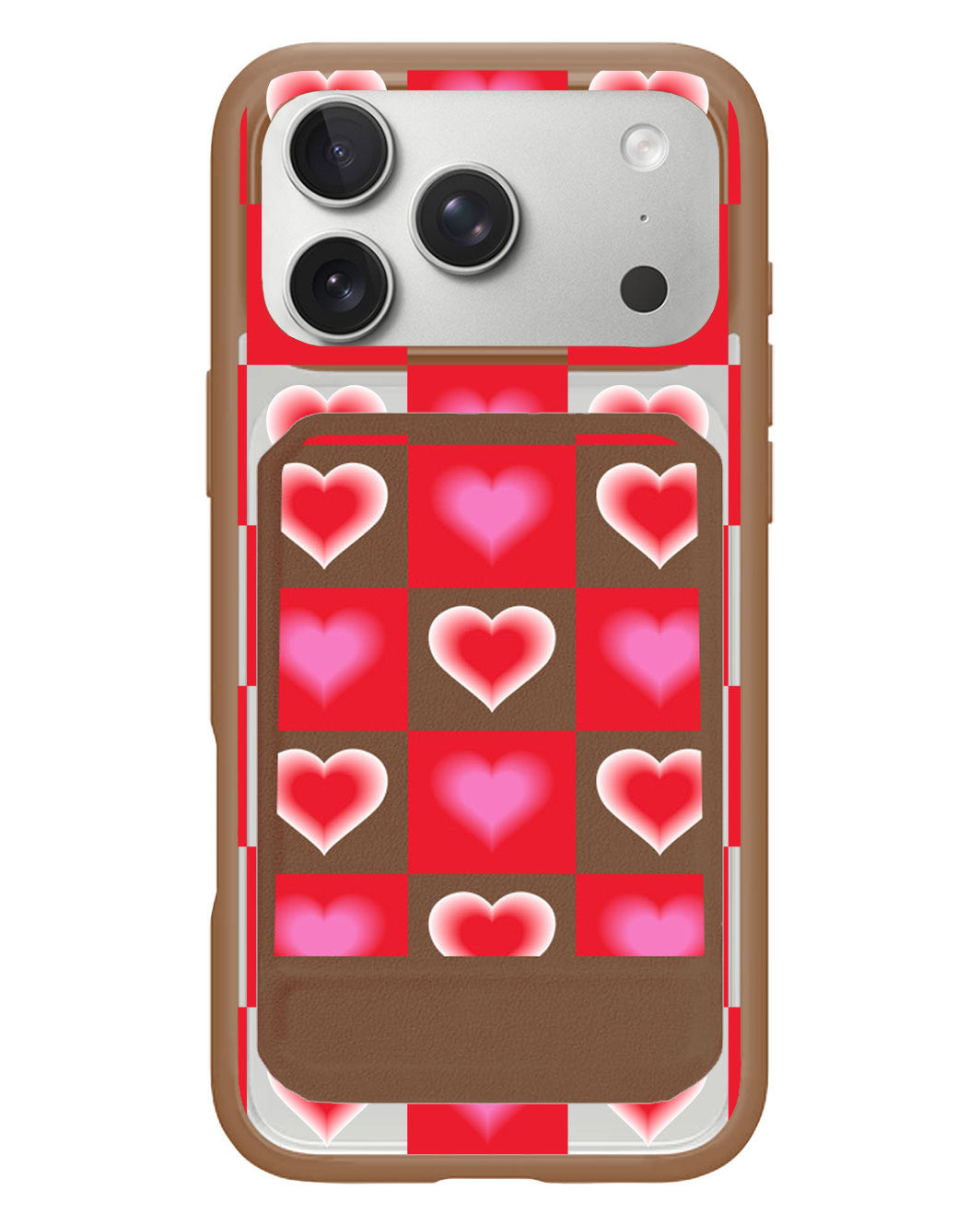 iPhone Magnetic Multifold Wallet - Love Checkered