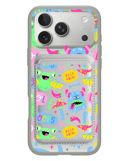 iPhone Magnetic Wallet Case - Monster Say Keep Going