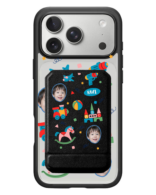 iPhone Magnetic Multifold Wallet - Face Grid Boys Toys