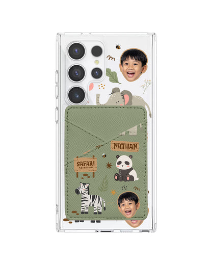 Android Phone Wallet Case - Face Grid Safari 2.0
