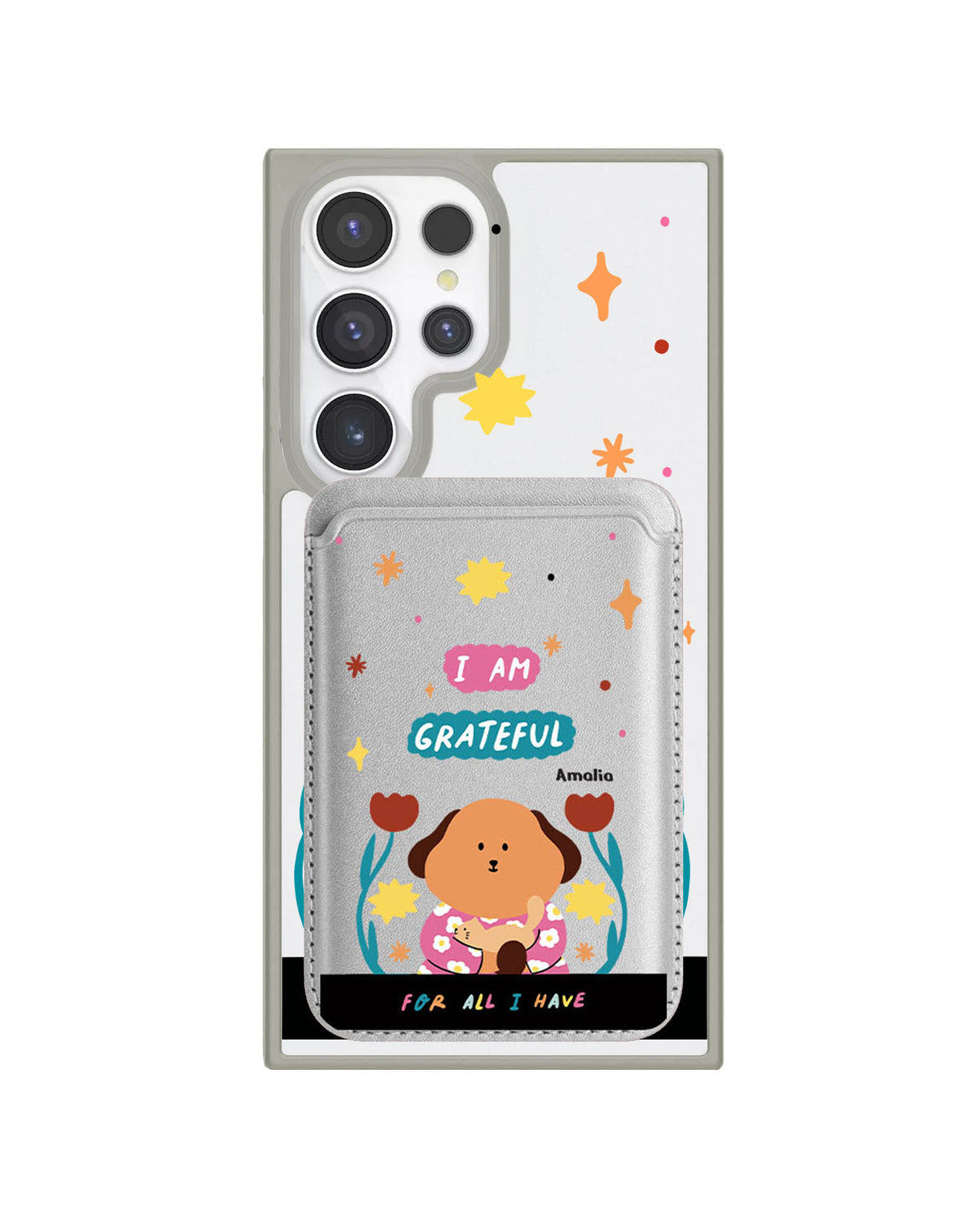 Android Magnetic Wallet Case - Kiku And The Cat