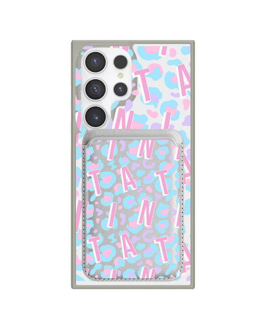 Android Magnetic Wallet Case - Leopard Monogram 6.0