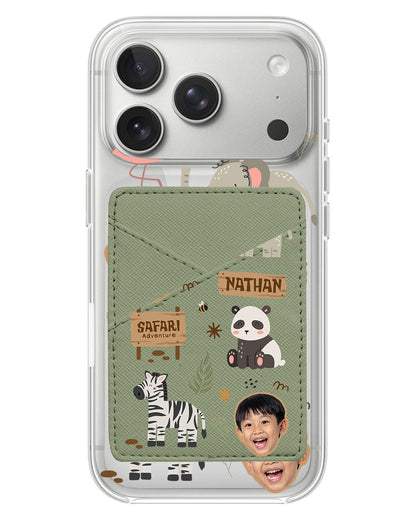 iPhone Phone Wallet Case - Face Grid Safari 2.0
